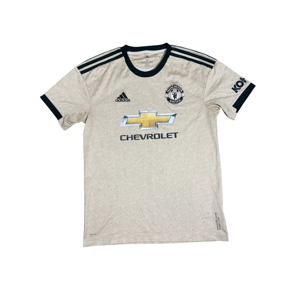 Adidas Manchester United 2019-20 Away Jersey Mens Medium Tan ED7388 Soccer Shirt